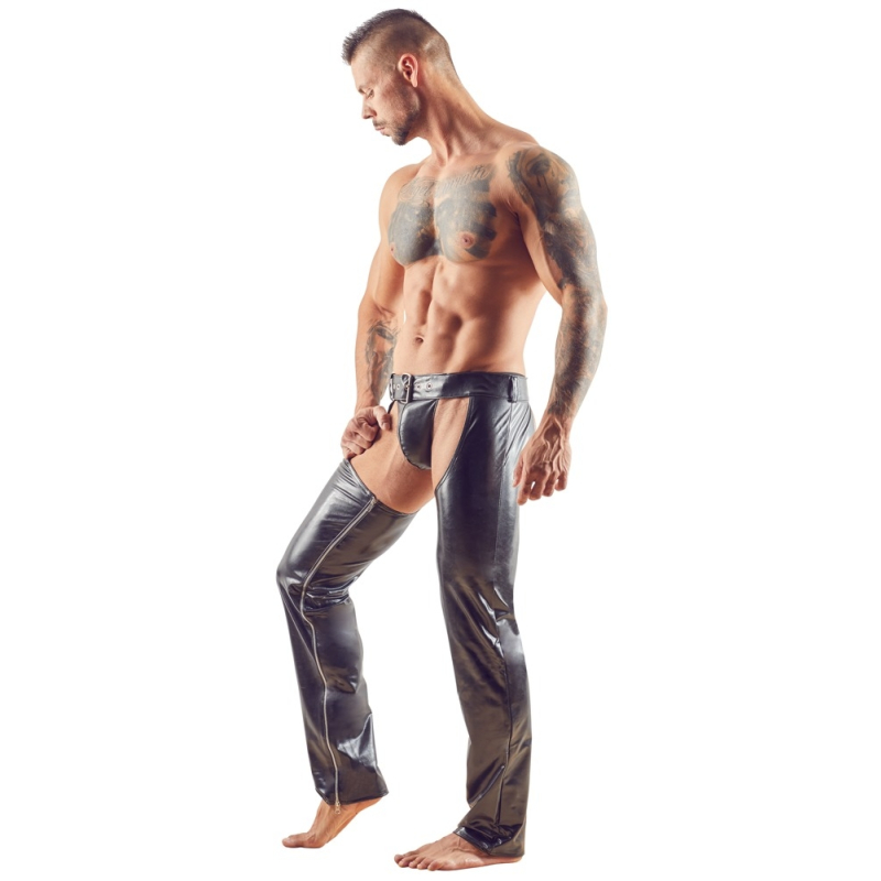 pantalon bdsm chaps noir 4