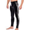pantalon en latex xrub avec zip avant arriere noir blanc