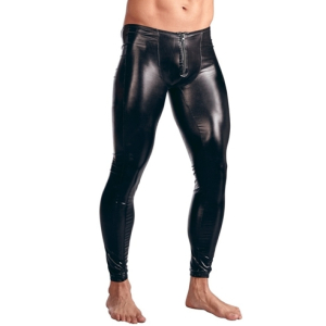 pantalon look vinyle zip show noir