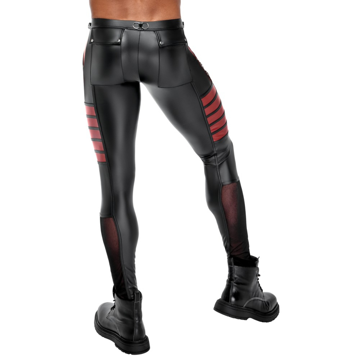 pantalon ormeto noir rouge 1