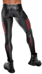 pantalon ormeto noir rouge 1