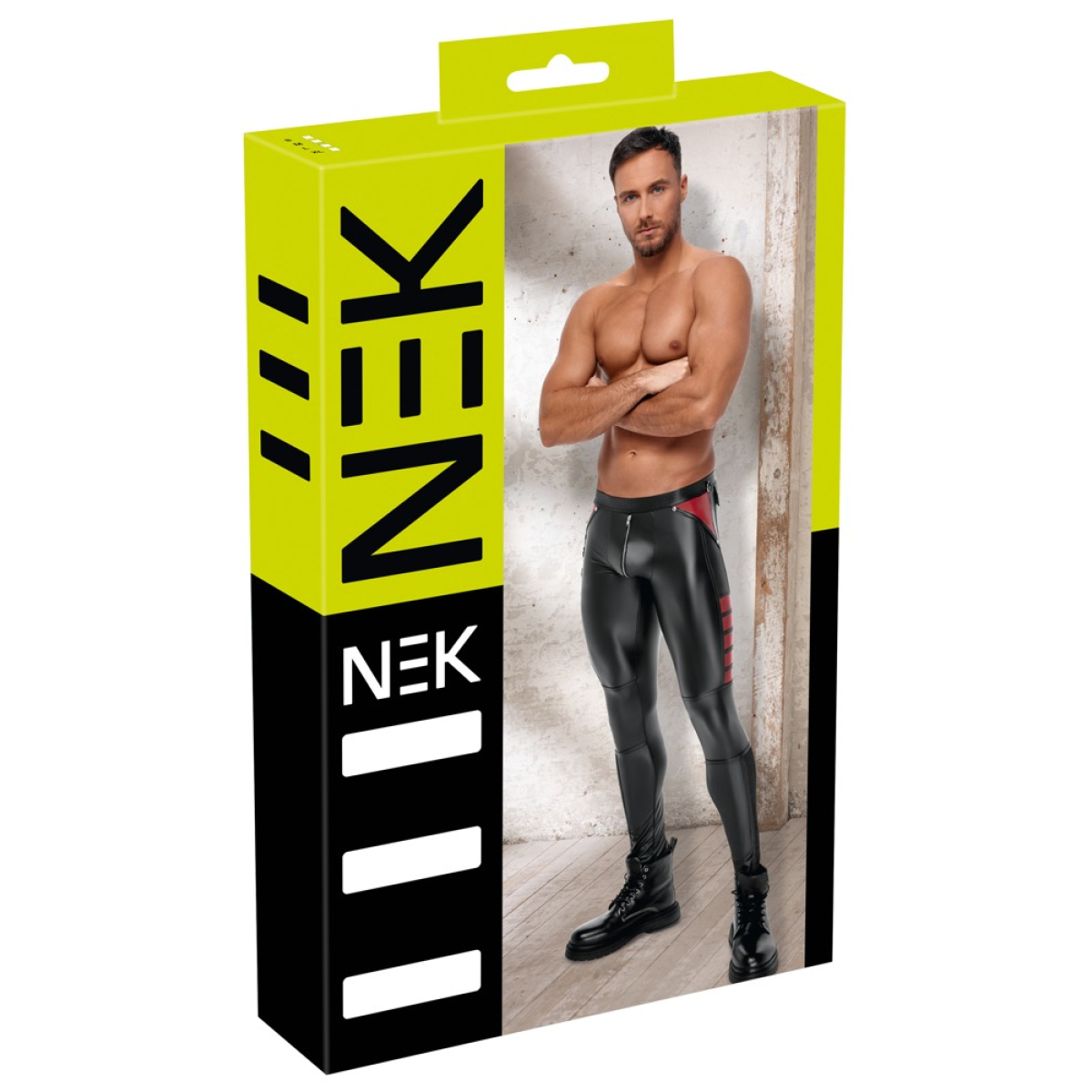 pantalon ormeto noir rouge 2