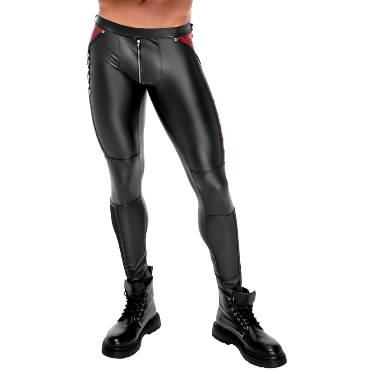 pantalon ormeto noir rouge 3