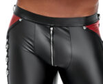 pantalon ormeto noir rouge 5