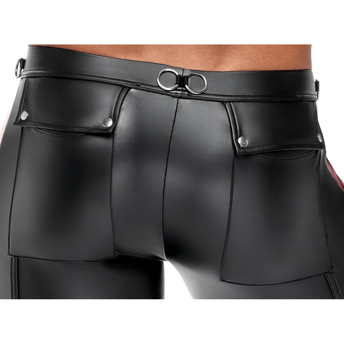pantalon ormeto noir rouge 6