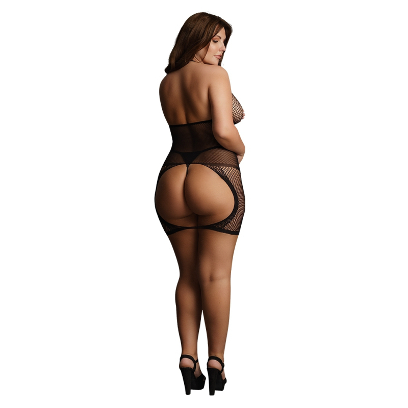 peek a boo fishnet dress 3