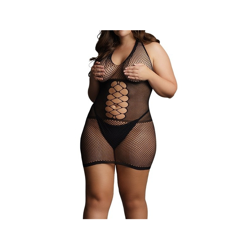 peek a boo fishnet dress