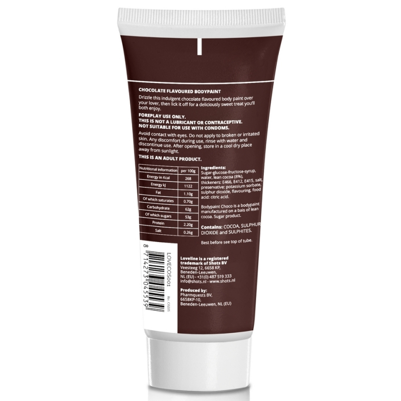 peinture corporelle bodychoc chocolat 100gr 1