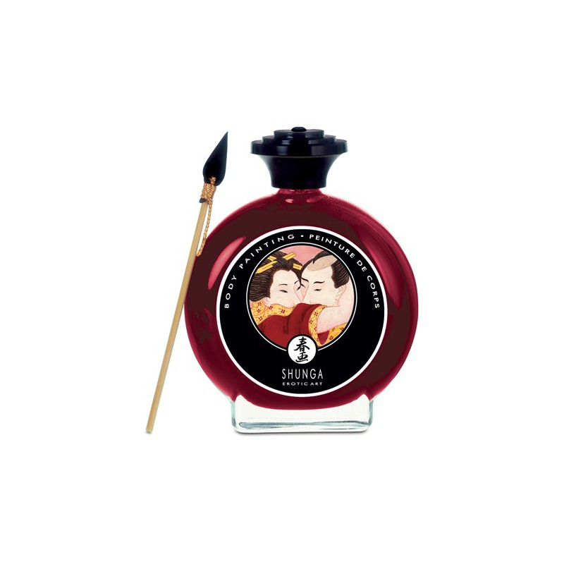 peinture-corporelles-a-la-fraise-shunga-100ml peinture corporelles a la fraise shunga 100ml