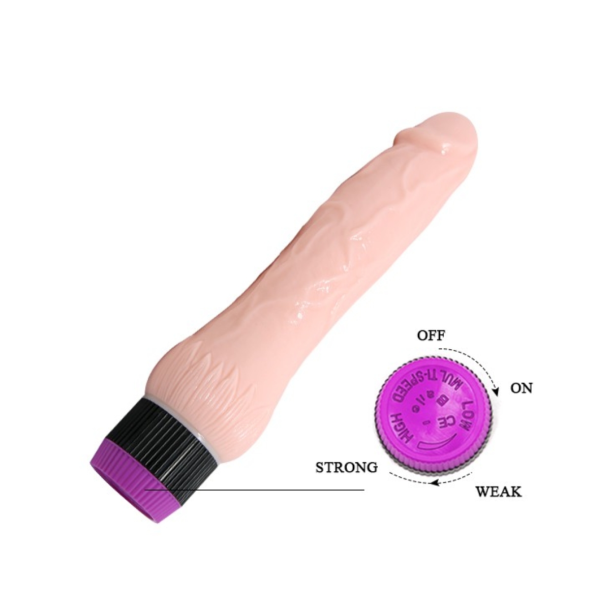 penis vibe tpr materail 2 aa battery flesh 4x24 cm 3