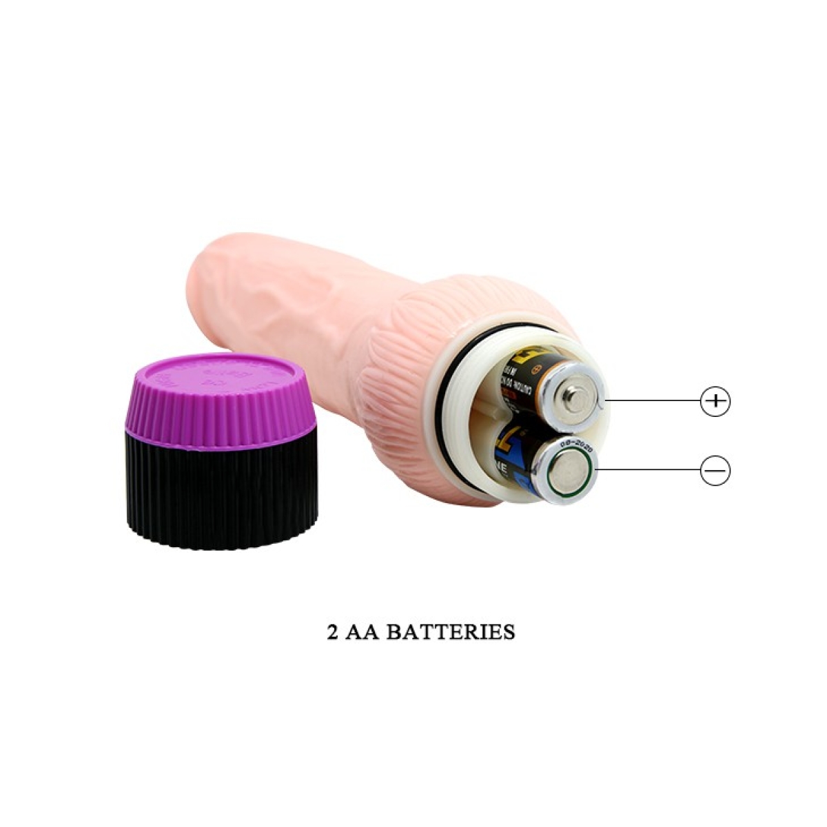penis vibe tpr materail 2 aa battery flesh 4x24 cm 4