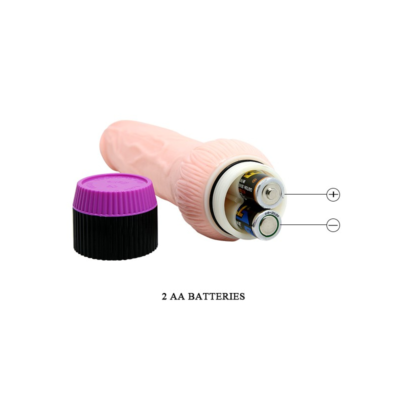penis vibe tpr materail 2 aa battery flesh 4x24 cm 4