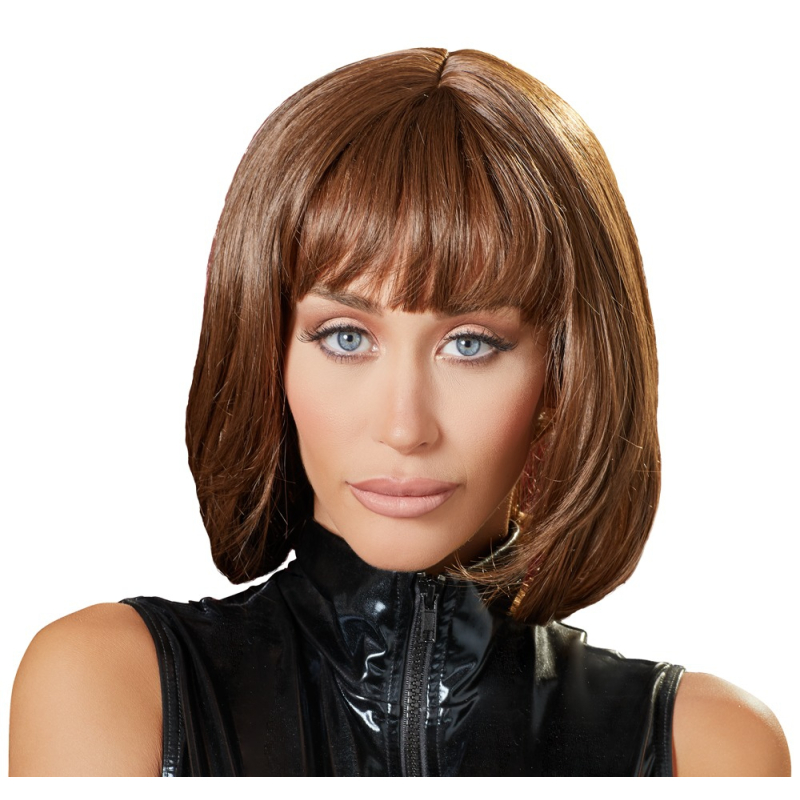 perruque cheveux courts bob chatains 2