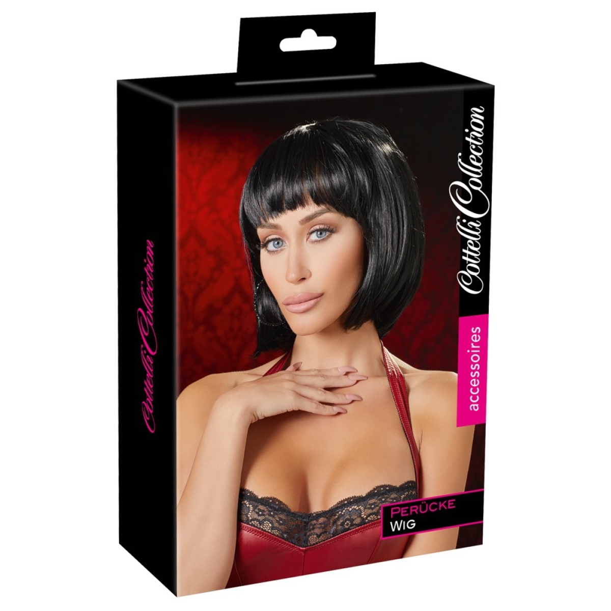 perruque cheveux courts bob noirs 1