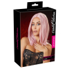 perruque cheveux mi longs roses 1