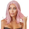 perruque cheveux mi longs roses 2
