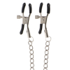 pince tetons ajustables avec chaine clamps taboom argentees 3