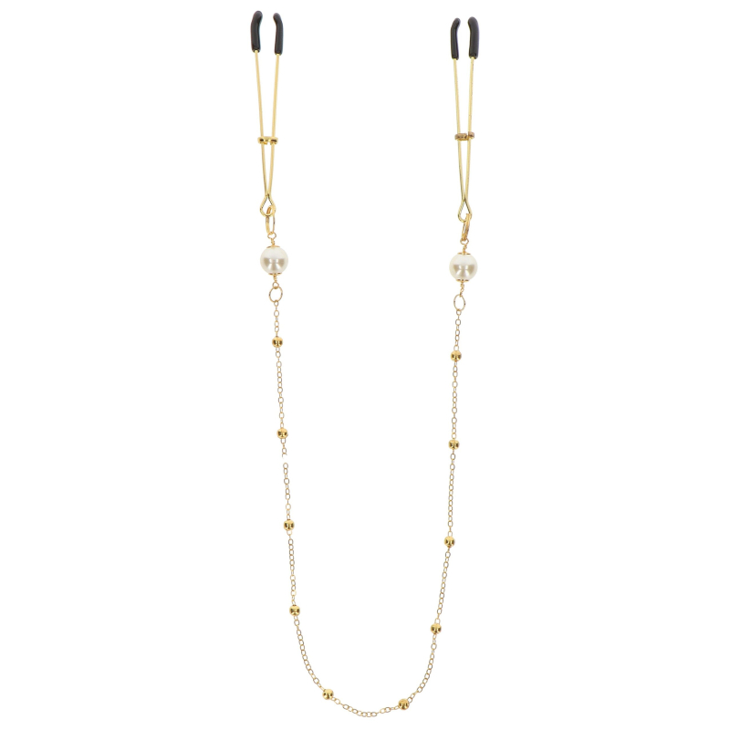 pince tetons avec chaine tweezers pearls taboom dorees scaled