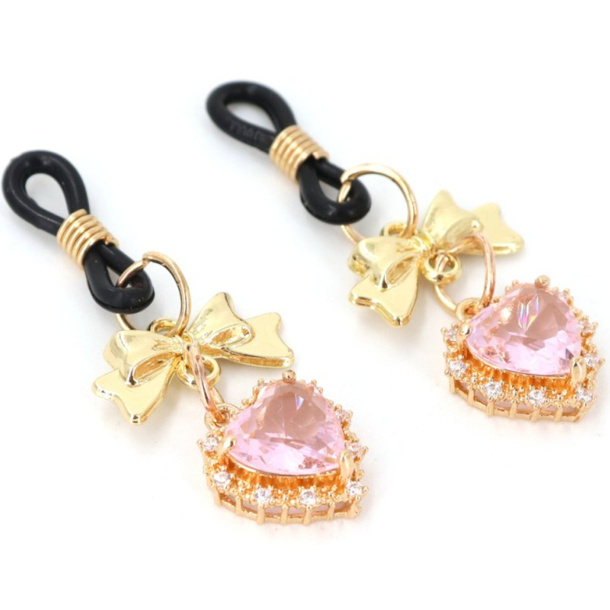 pince tetons heart diamond rose