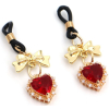 pince tetons heart diamond rouge