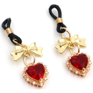 pince tetons heart diamond rouge