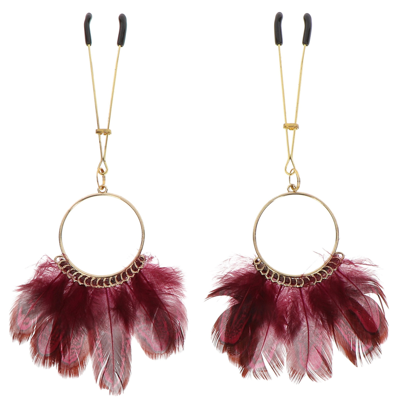 pince tetons tweezers feathers taboom rouges