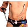 pinces a seins laisse metal cuir