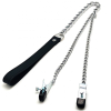 pinces a seins laisse metal cuir 1 2