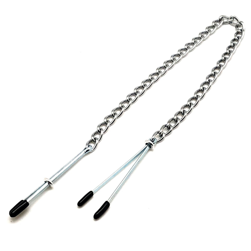pinces a seins metallique avec chaine 1