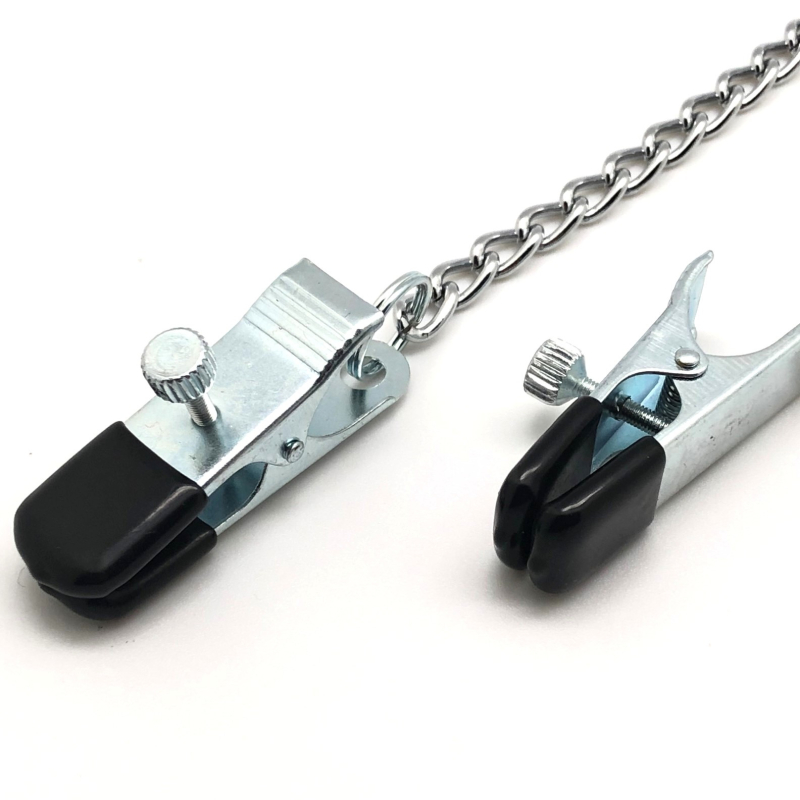 pinces a seins metallique avec chaine 10