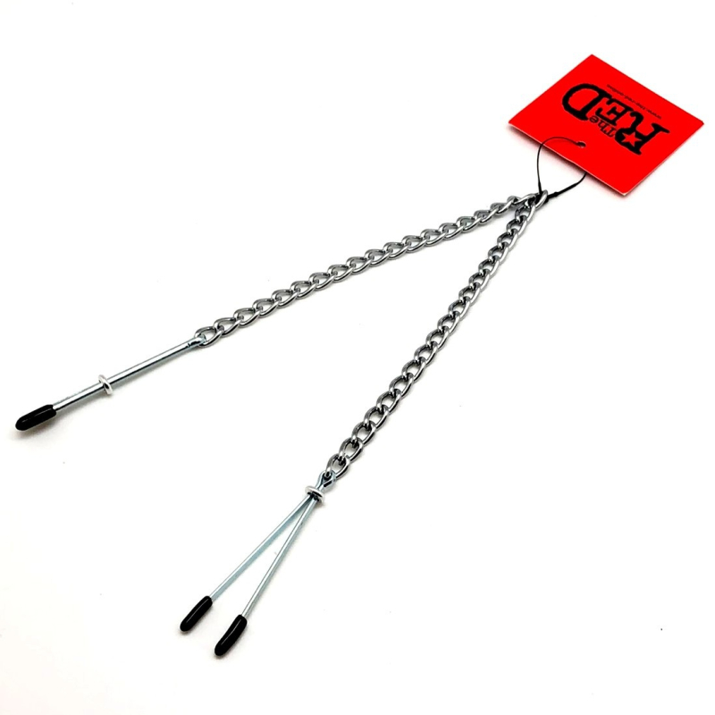 pinces a seins metallique avec chaine 2