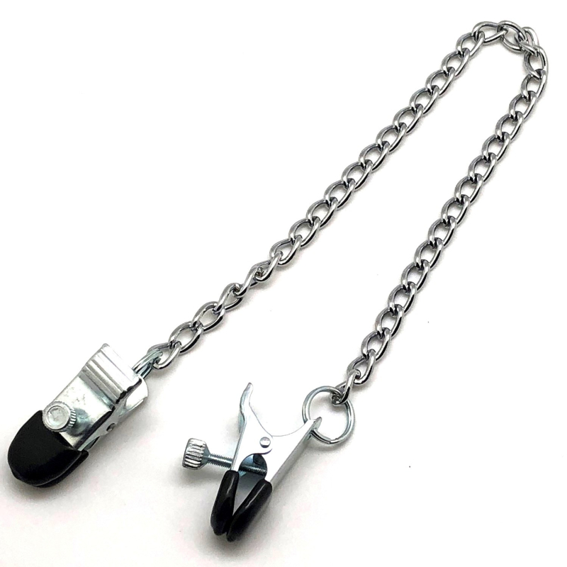 pinces a seins metalliques avec chaine 1
