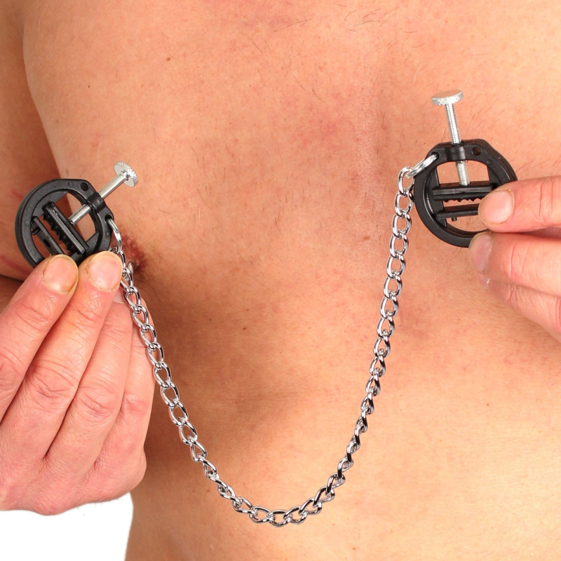 pinces a seins pvc avec chaine