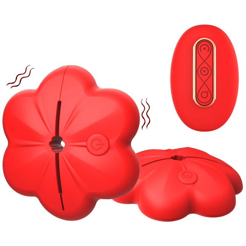 pinces a seins vibrantes flower cheast rouges 1