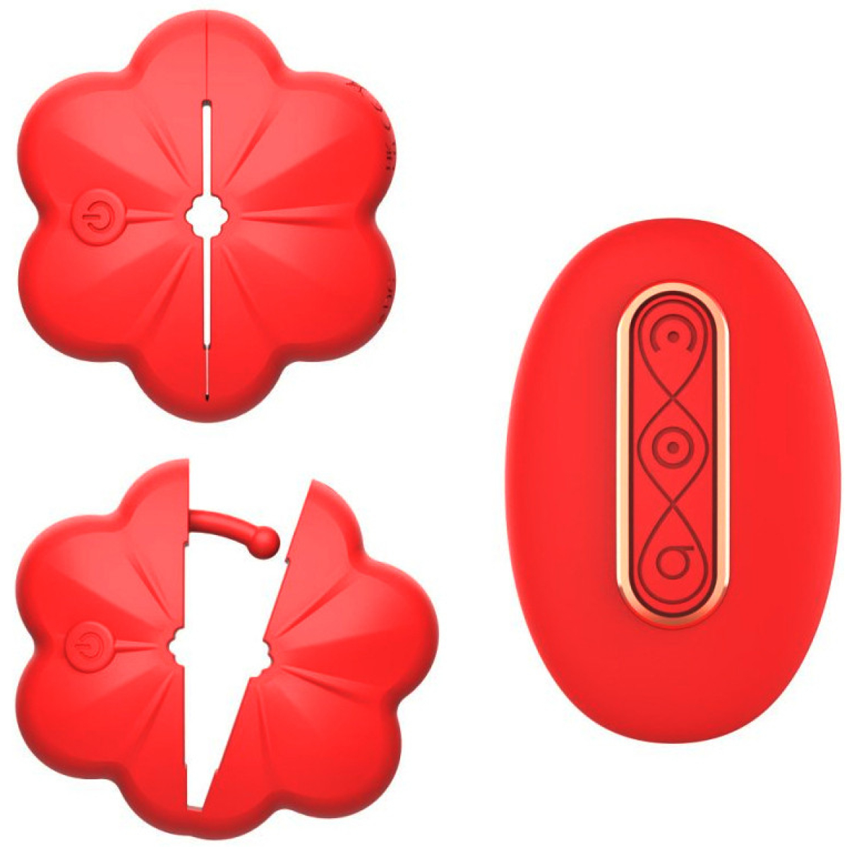 pinces a seins vibrantes flower cheast rouges 3