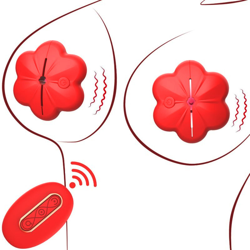 pinces a seins vibrantes flower cheast rouges