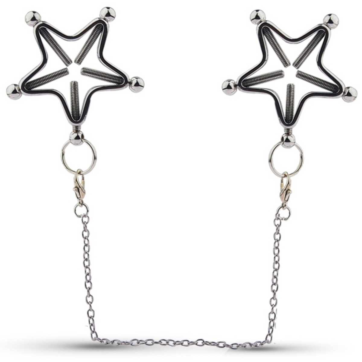 pinces pour tetons etoiles star nipple avec chaine