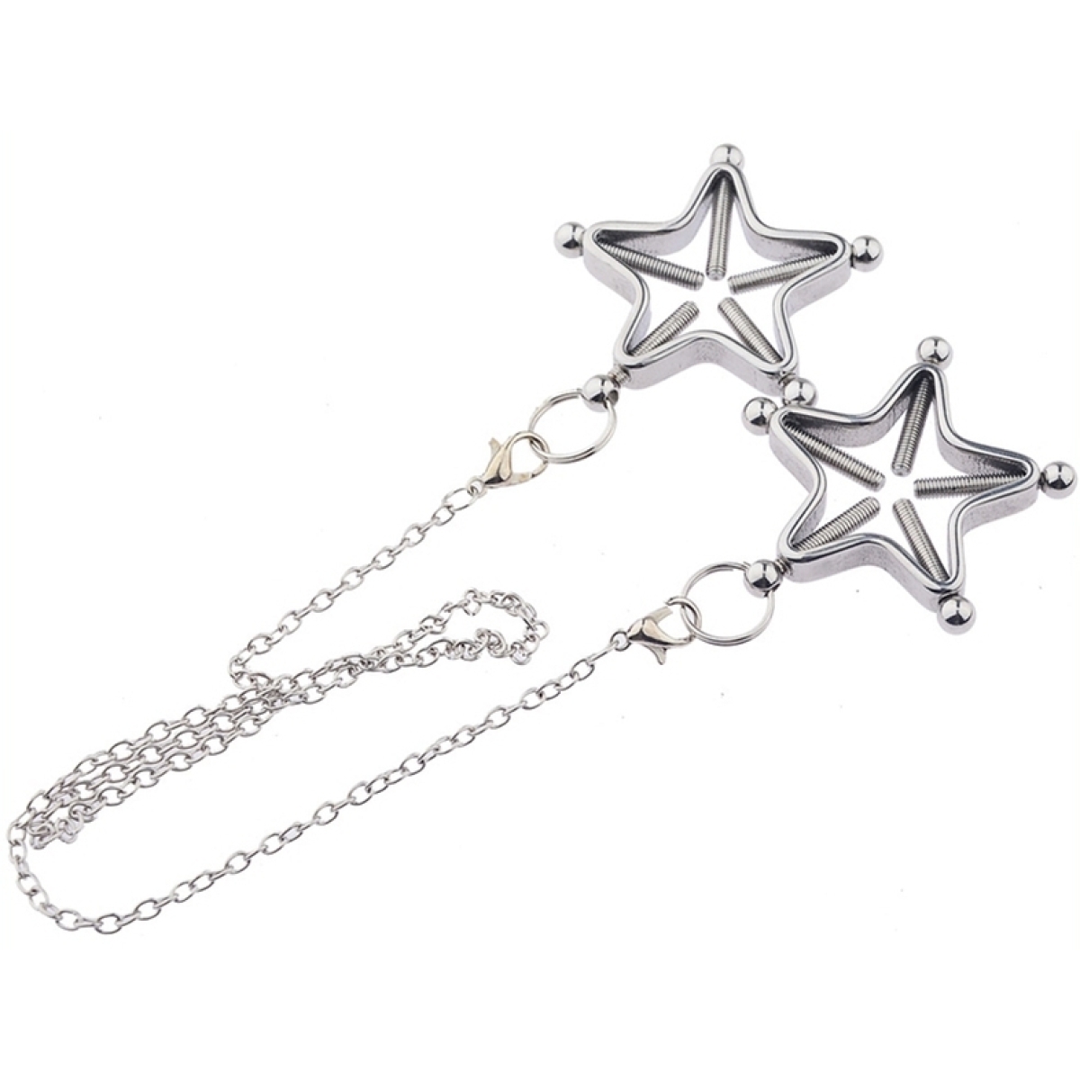 pinces pour tetons etoiles star nipple avec chaine 2