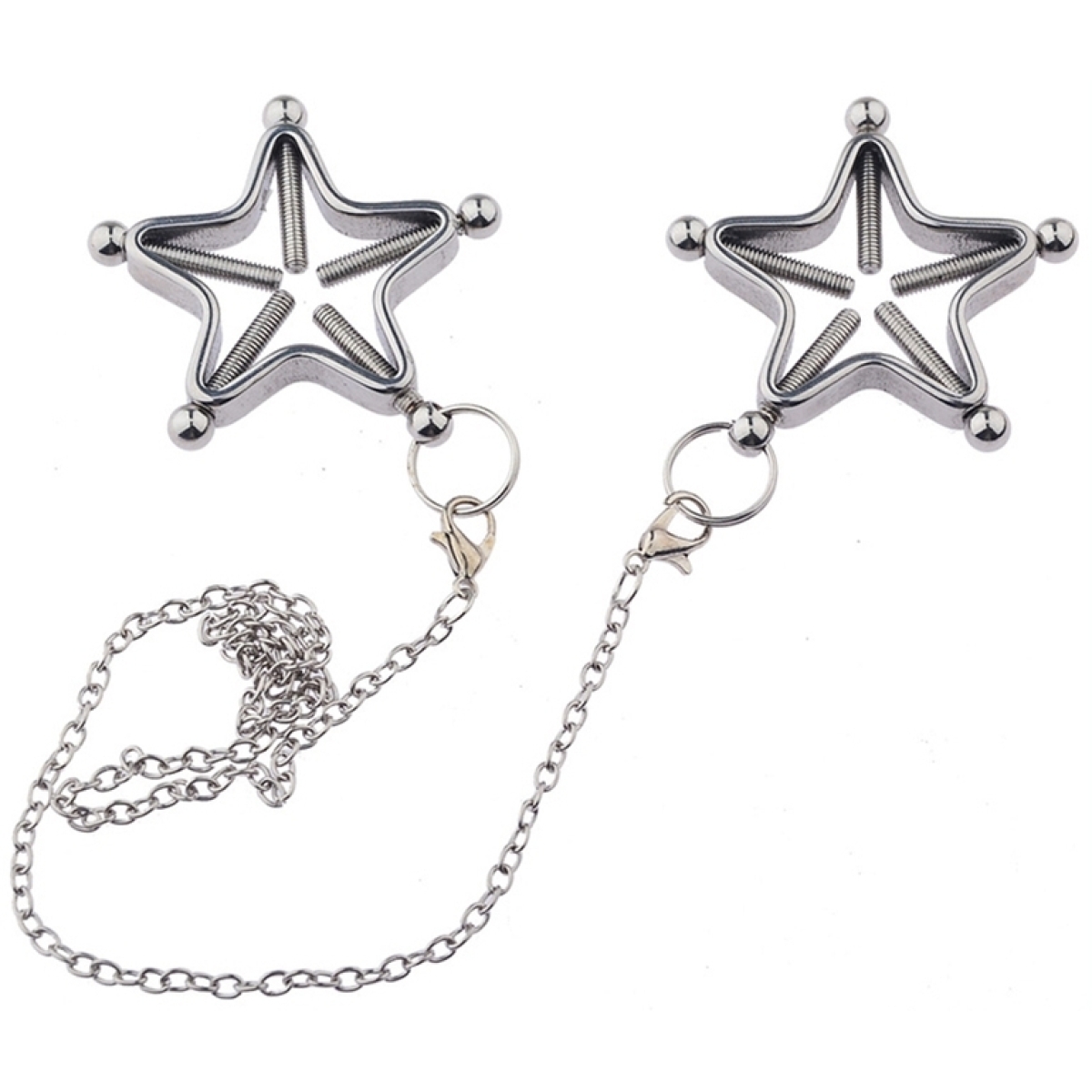 pinces pour tetons etoiles star nipple avec chaine 3