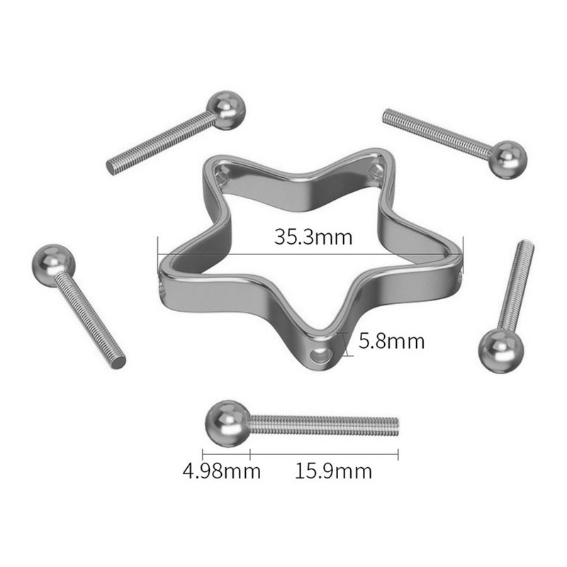 pinces pour tetons etoiles star nipple avec chaine 4