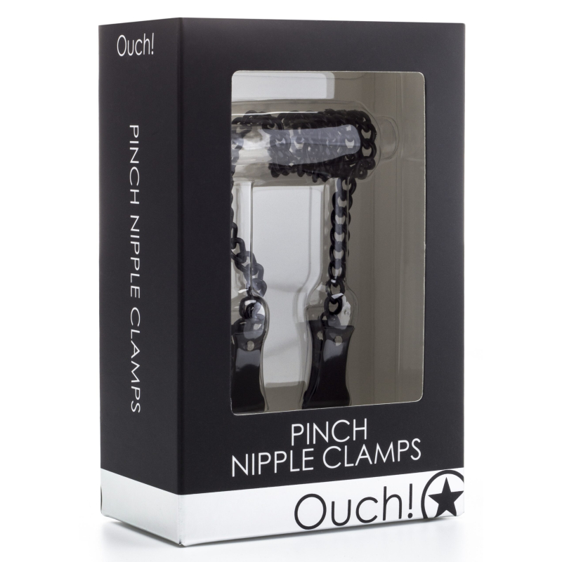 pinces pour tetons pinch chaine 35cm noires 1 scaled