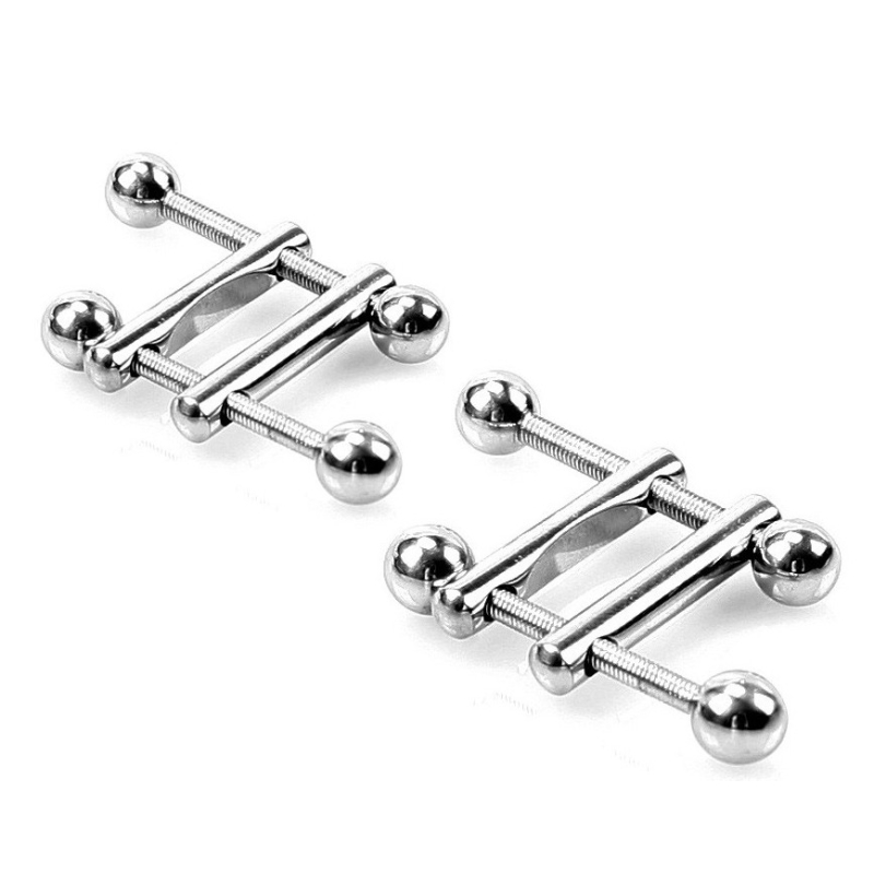 pinces pour tetons square end ball x2