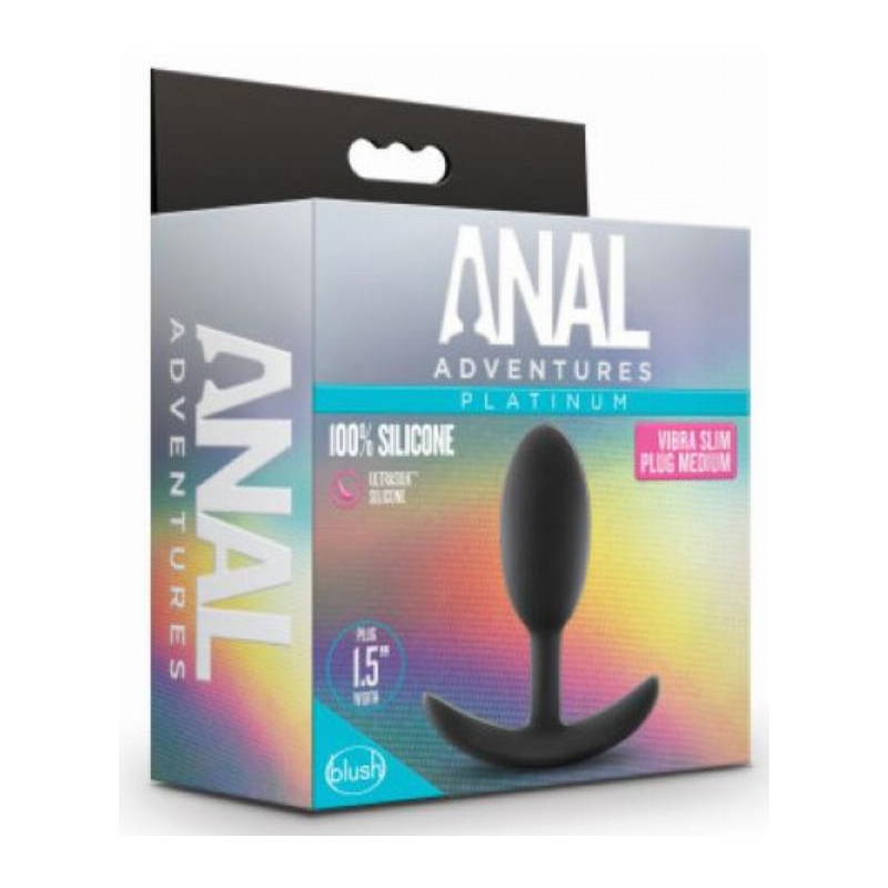 plug anal adventures vibra slim medium 9 x 4cm 1