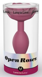 plug anal bijou open roses m 8 x 33cm rose 1