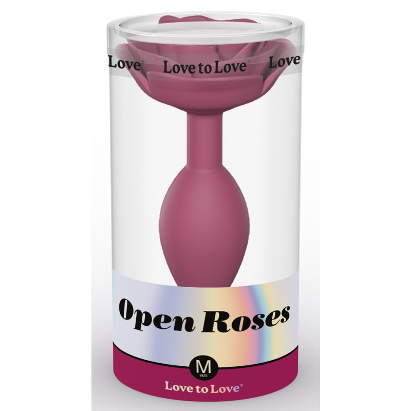 plug anal bijou open roses m 8 x 33cm rose 1