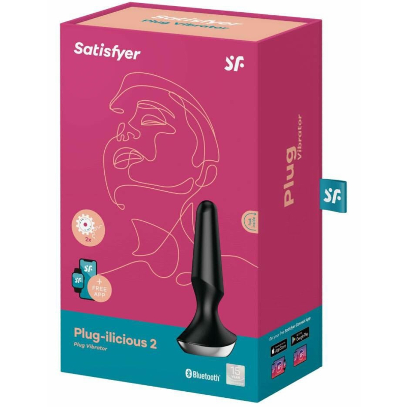 plug anal vibrant connecte ilicious 2 satisfyer 10 x 3cm noir 2