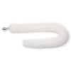 plug avec queue fourrure 7 x 34 cm blanc