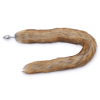 plug avec queue fourrure 7 x 34cm beige