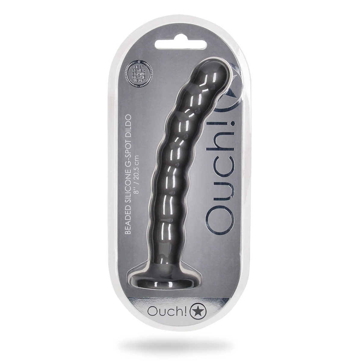 plug beaded g spot l 205 x 32cm gris 1