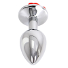 plug bijou anal alu avec rose 6 x 28 cm 3